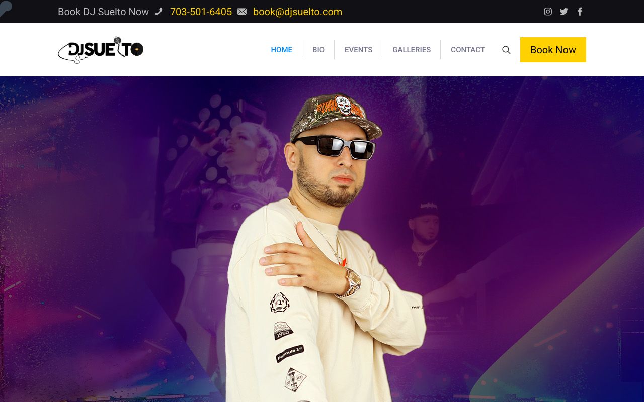 DJ Suelto website, built by SoloFresh